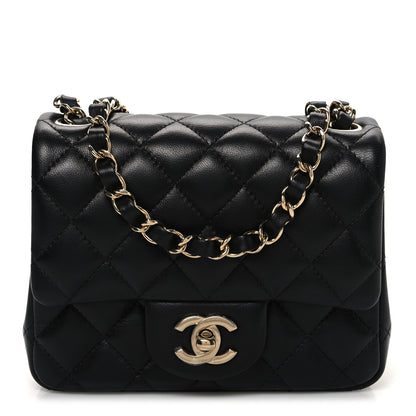 Chanel Lambskin Quilted Mini Square Flap Black 1 of 10