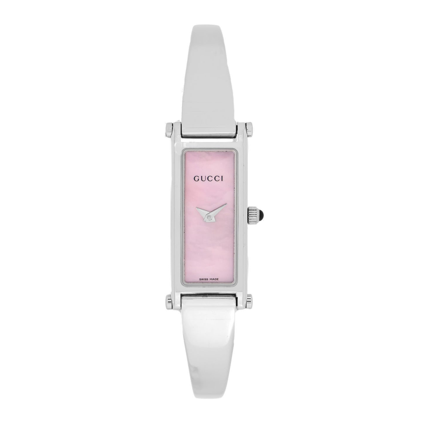 Stainless Steel Pink Mother of Pearl 12mm 1500L Horsebit Quartz Watch