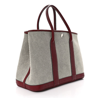 Hermes Toile H Buffle Gala Garden Party 30 TPM Tote Rouge H 3 of 11