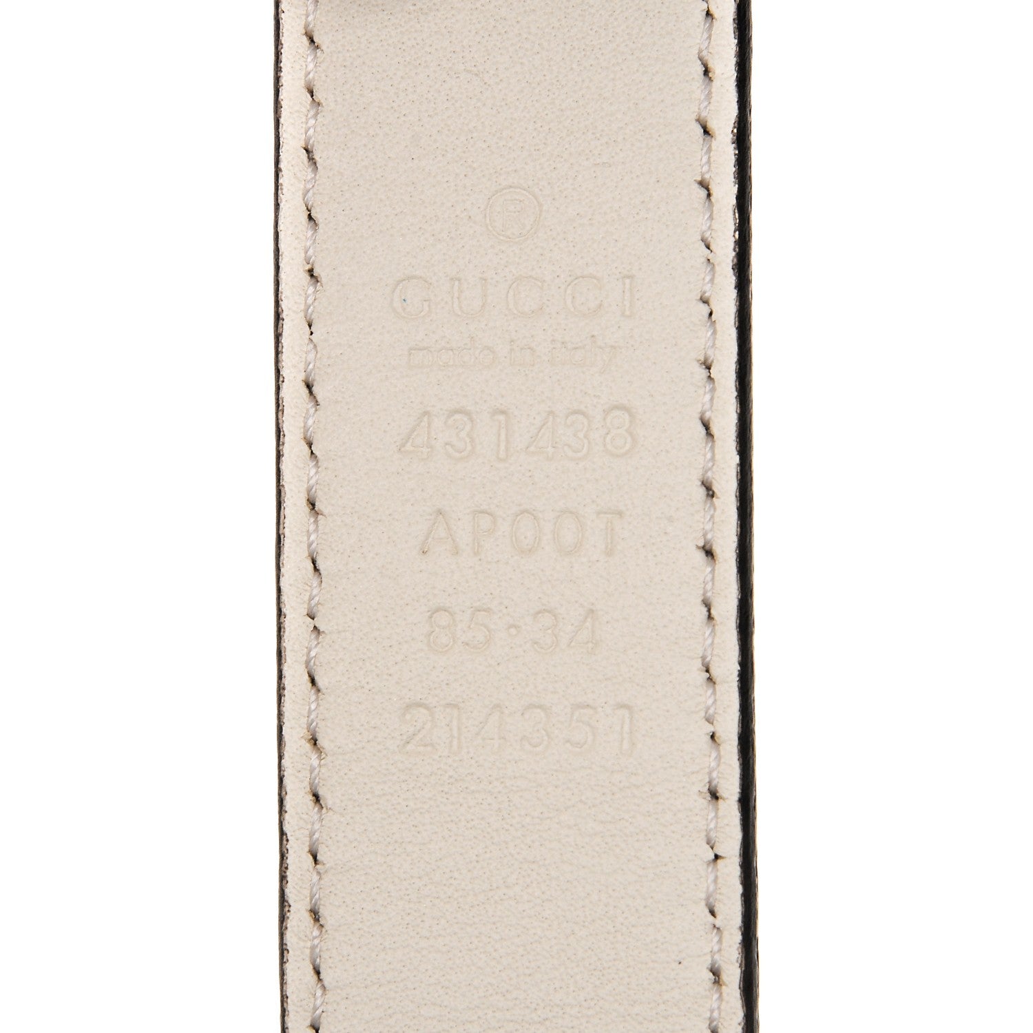 Gucci Calfskin Metal Flower Interlocking G Belt 85 34 White 5 of 5