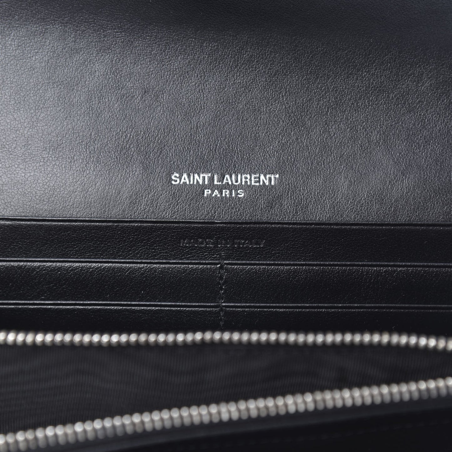 Calfskin Crocodile Embossed Monogram Flap Wallet Black