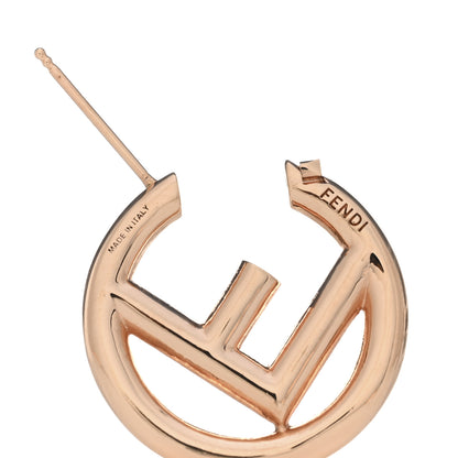 Fendi Metal FF Hoop Earrings Gold 4 of 4
