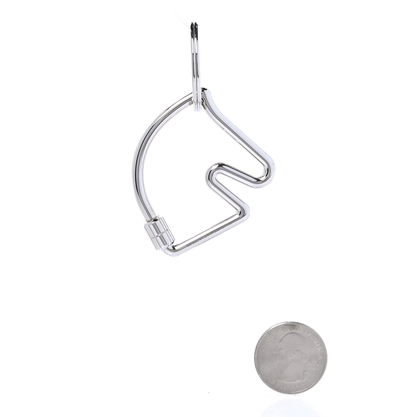 Palladium Cheval Key Ring