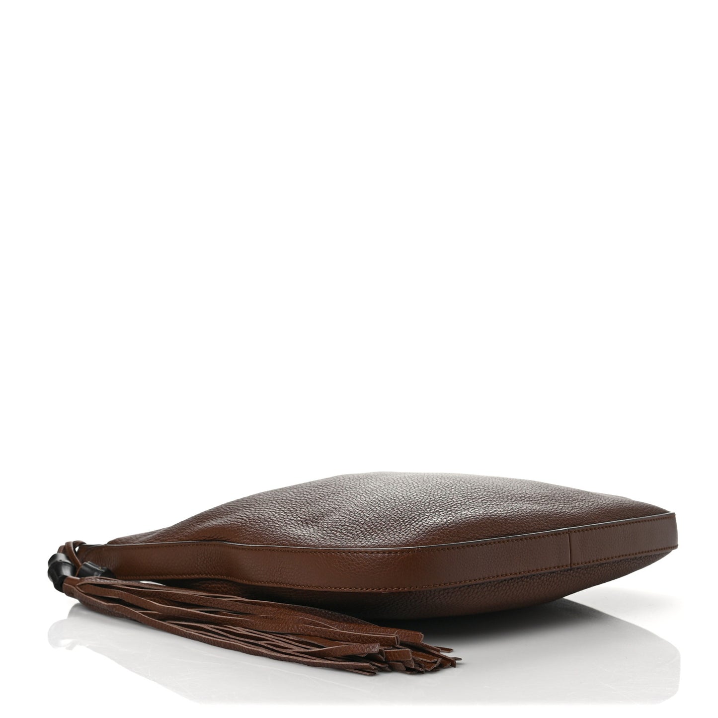 Pebbled Calfskin Lady Tassel Hobo Brown