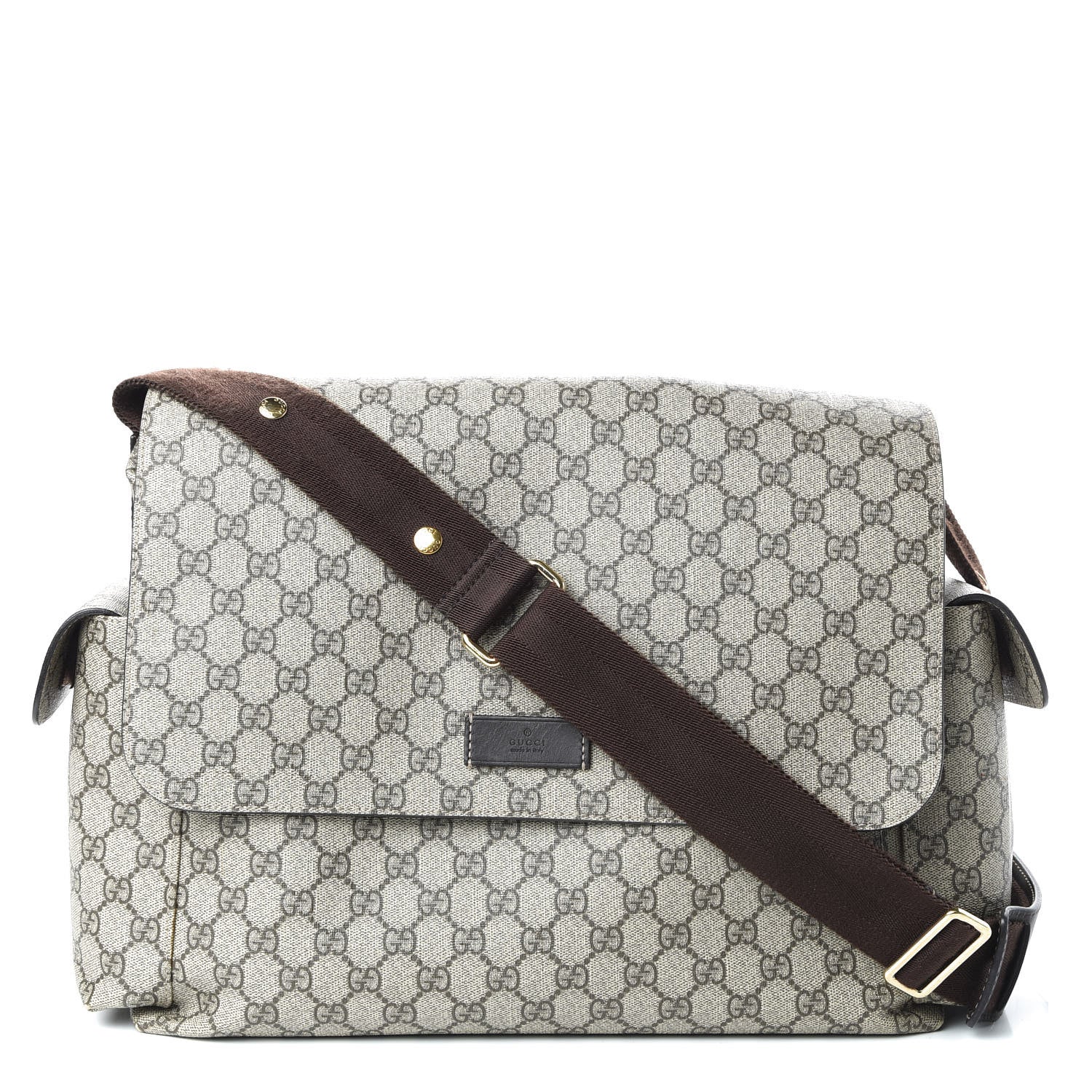 Gucci GG Plus Monogram Messenger Diaper Bag Dark Brown 1 of 11
