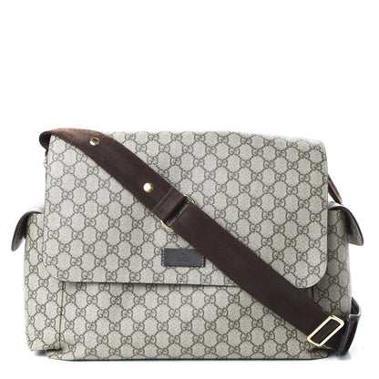 Gucci GG Plus Monogram Messenger Diaper Bag Dark Brown 1 of 11