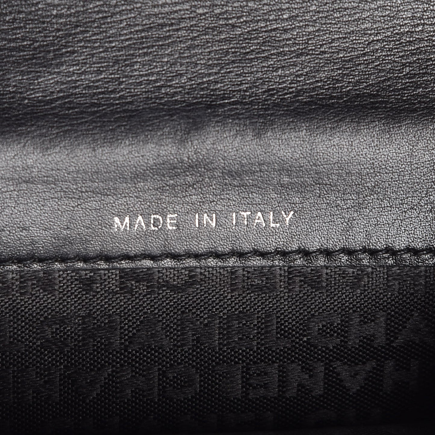 Lambskin Embossed Logo Yen Wallet Black