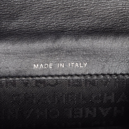 Chanel Lambskin Embossed Logo Yen Wallet Black 6 of 12