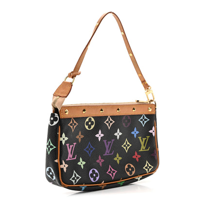 Louis Vuitton Monogram Multicolor Pochette Accessories Black 3 of 14
