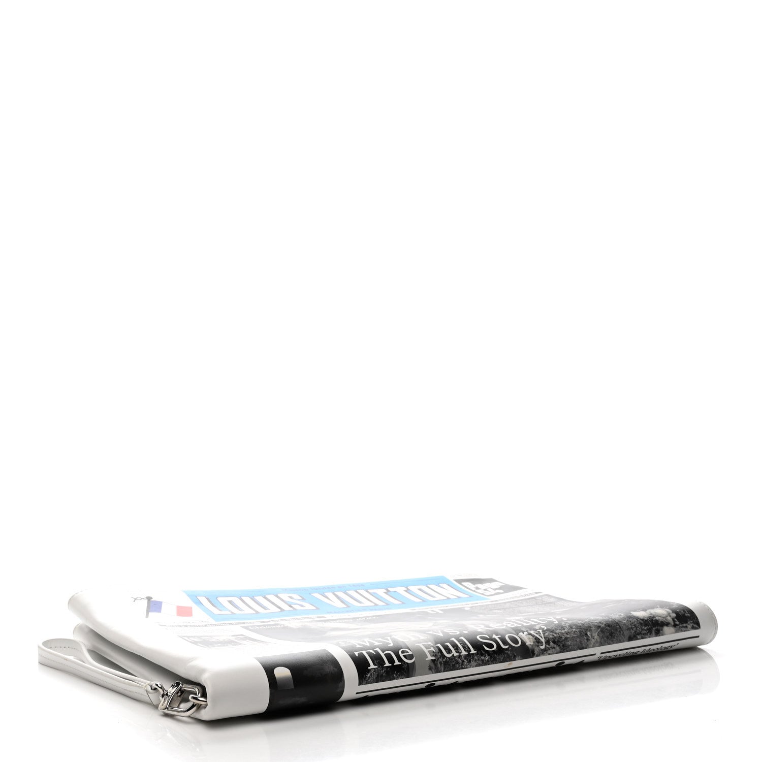 Louis Vuitton Calfskin Newspaper Print Pouch 4 of 13