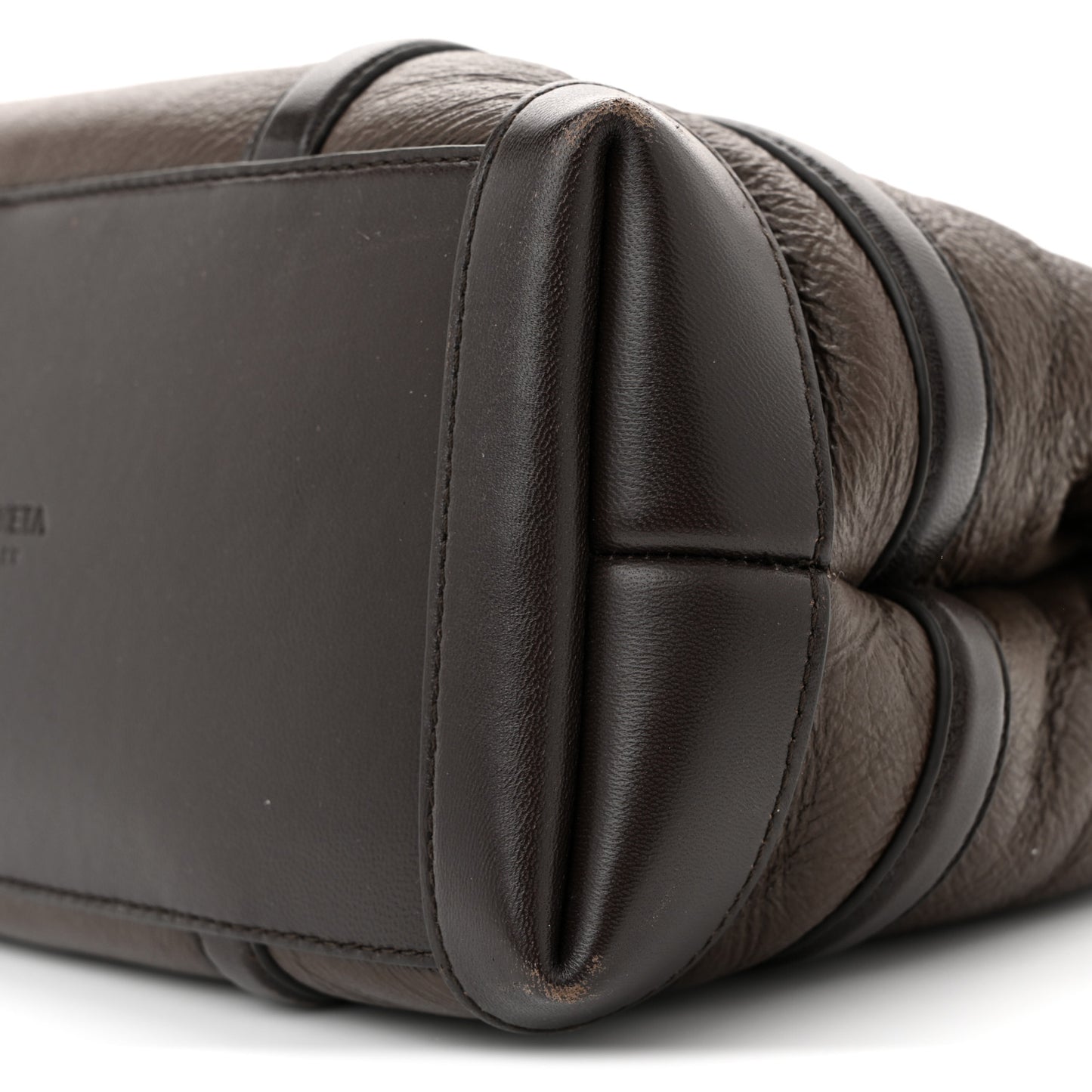 Shearling Aviator Small Andiamo Shoulder Bag Brown