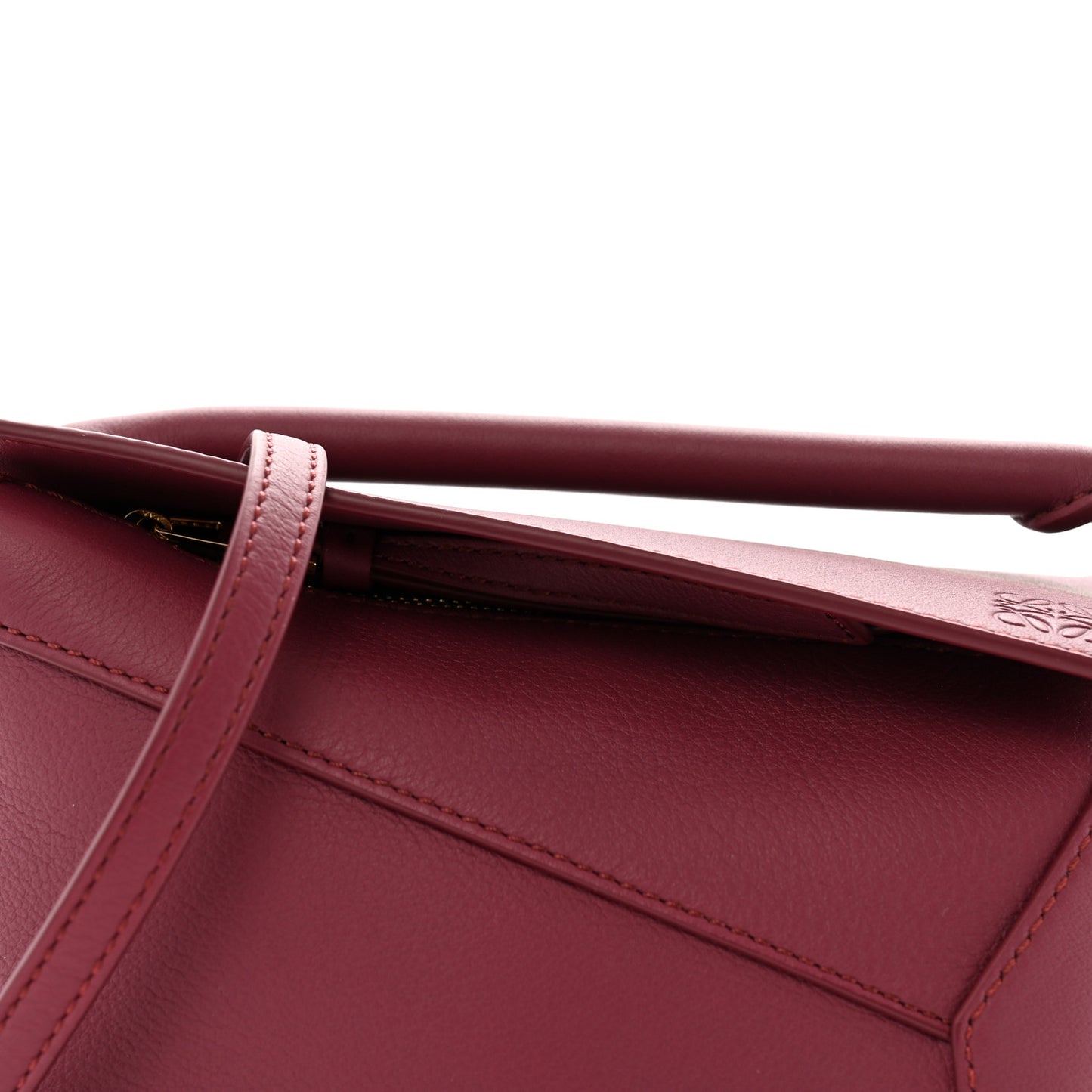 Calfskin Mini Puzzle Edge Bag Crimson