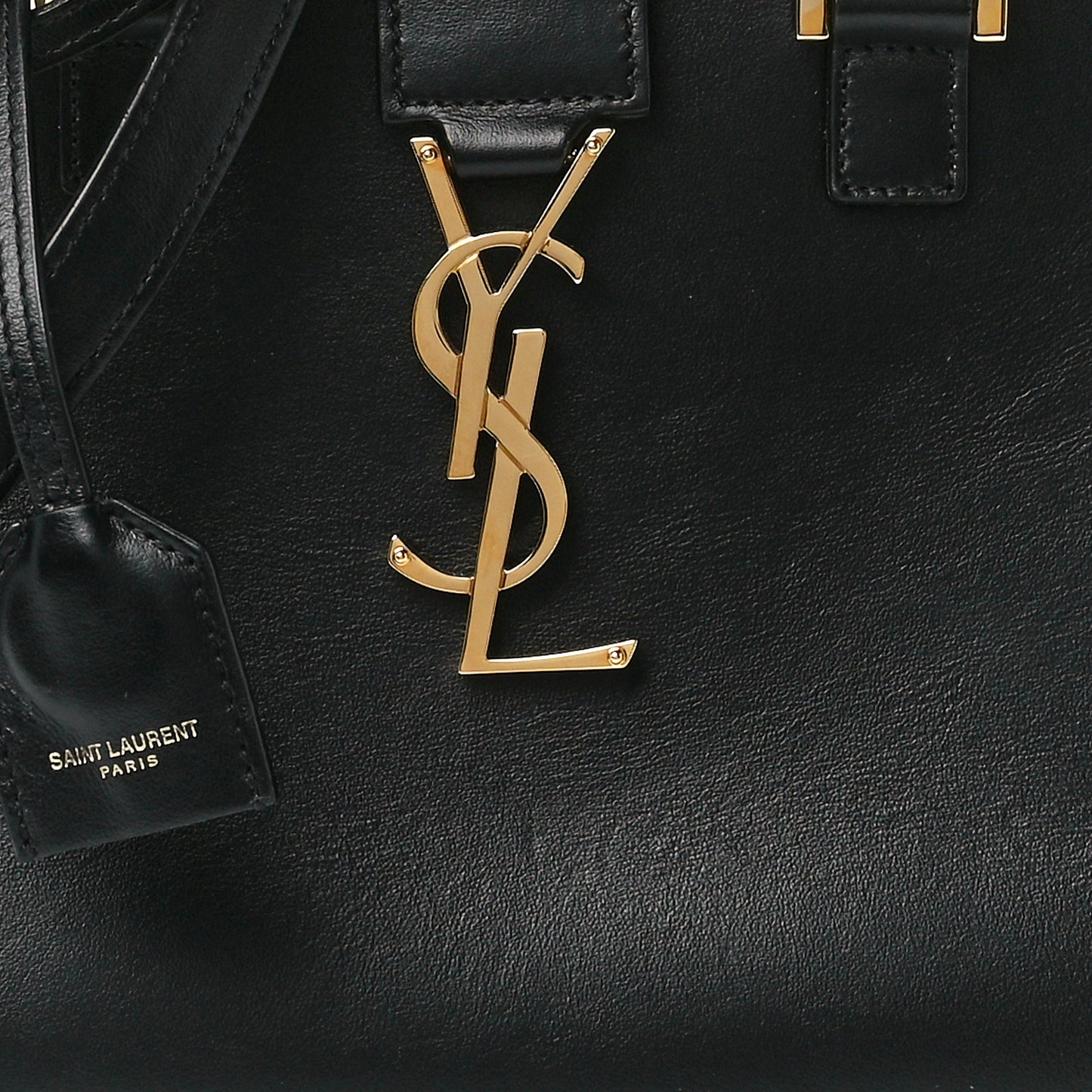 Calfskin Monogram Baby Cabas Black