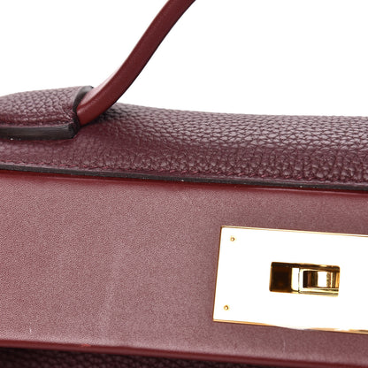 Hermes Togo Sombrero 24/24 29 Bordeaux Rouge H 8 of 15