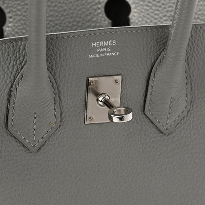 Hermes Togo Birkin 25 Gris Mouette 6 of 10