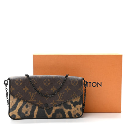 Louis Vuitton Monogram Animal Print Pochette Felicie Chain Wallet 12 of 12