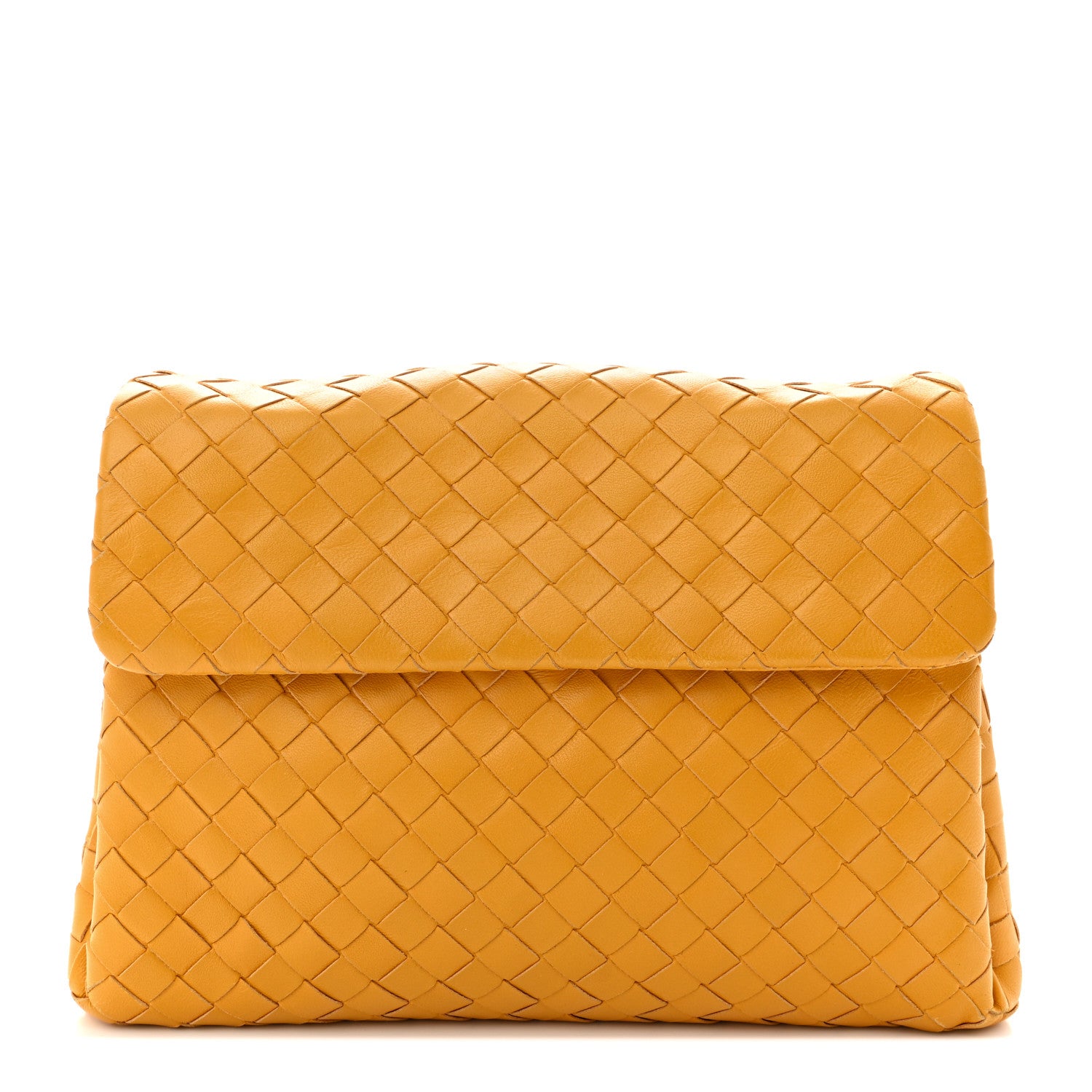 Bottega Veneta Nappa Intrecciato Flap Clutch Sapphire 1 of 12