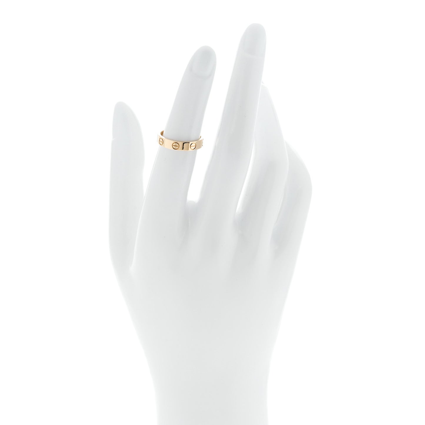 18K Yellow Gold 3.5mm LOVE Wedding Band Ring 49 4.75