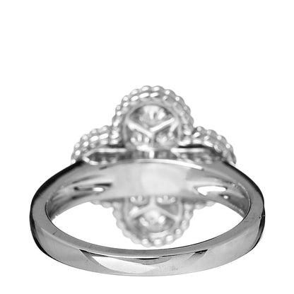 Van Cleef & Arpels 18K White Gold Diamond Vintage Alhambra Ring 52 6 4 of 6
