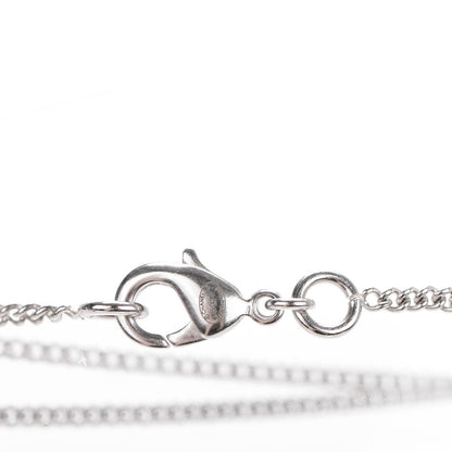 Chanel Pearl Beaded CC Necklace White Blue Silver 4 of 5