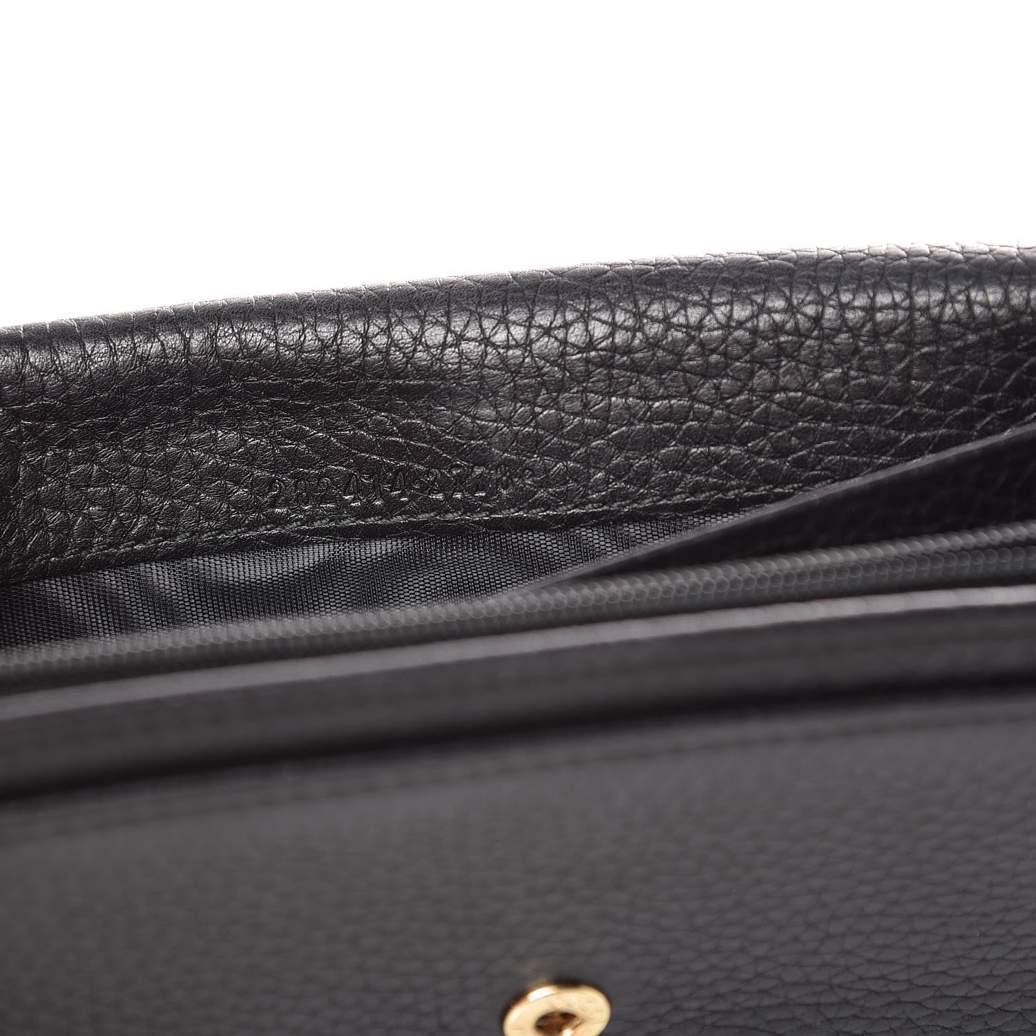 Gucci Pebbled Calfskin Large Soho Continental Wallet Black 7 of 10
