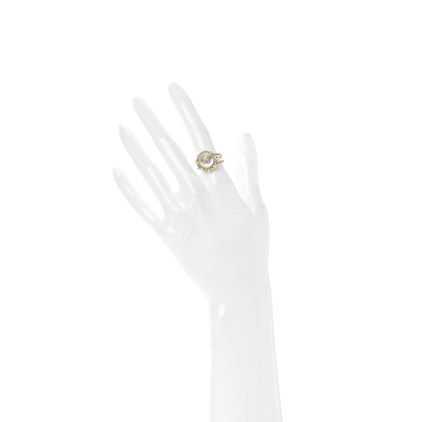 Pearl CC Ring 50 5 Gold Pearly White