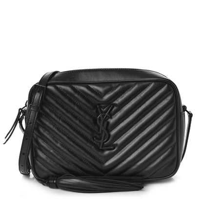 Saint Laurent Calfskin Matelasse Monogram Monochrome Lou Camera Bag Black 1 of 9
