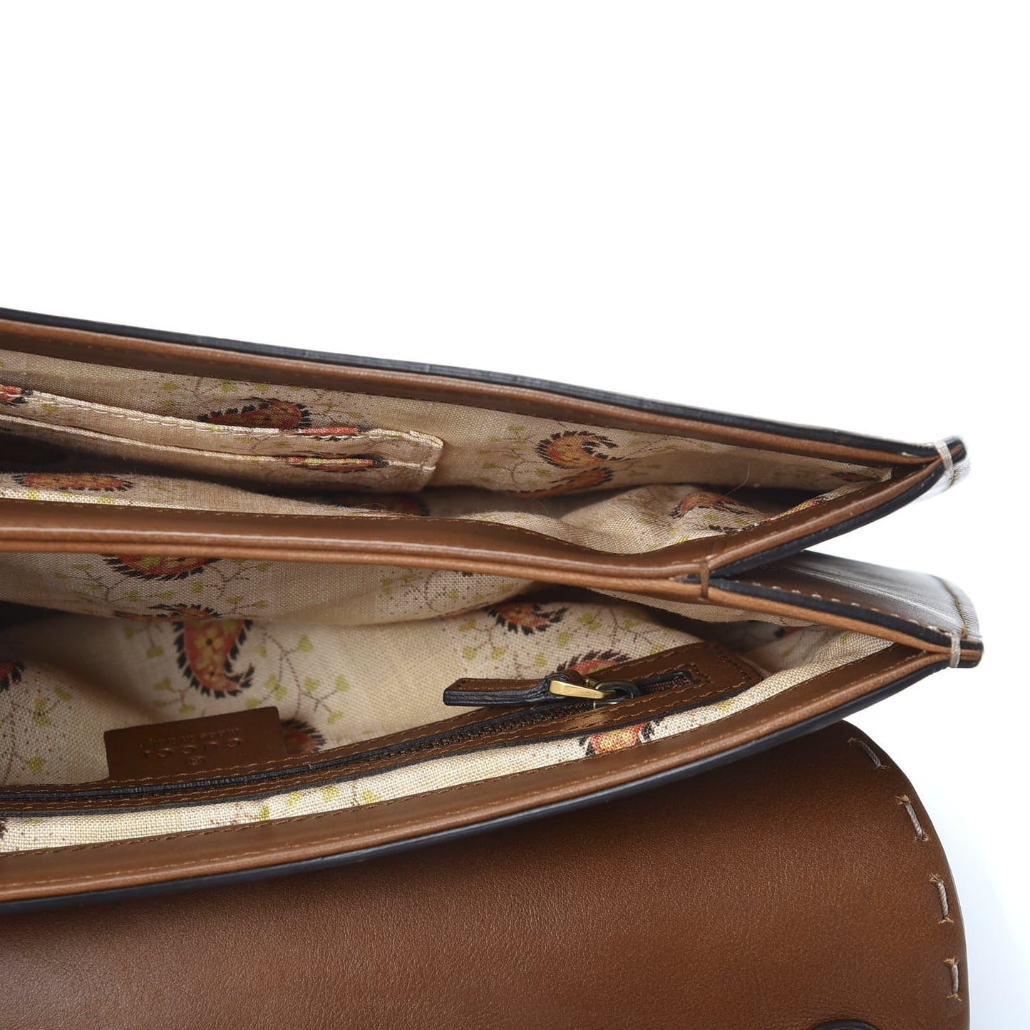 Calfskin Feline GG Marmont Flap Shoulder Bag Cuir