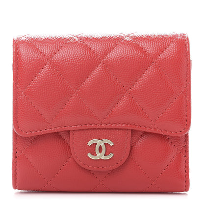 Chanel Caviar Quilted Small Flap Wallet Red 1 of 10