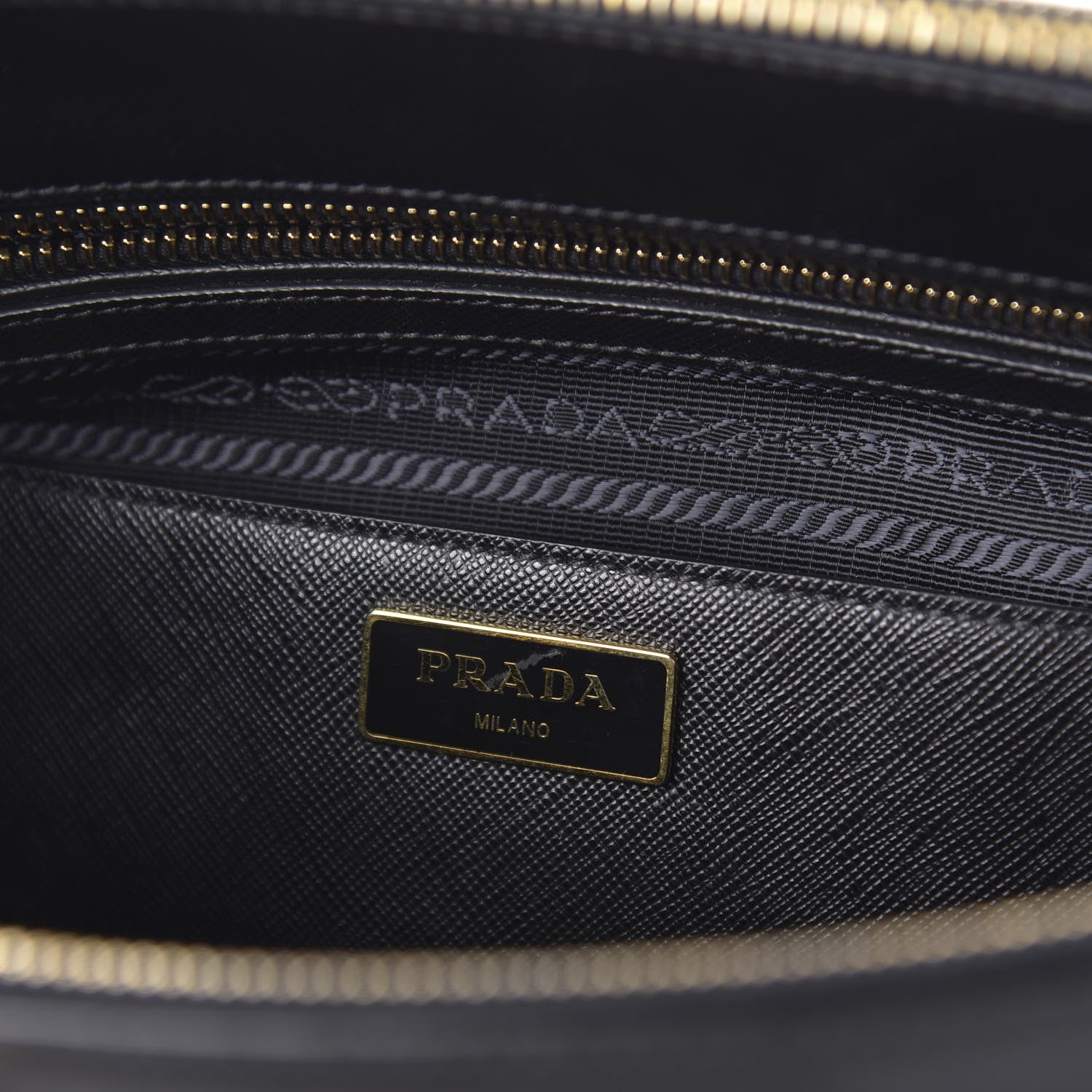 Prada Saffiano Medium Galleria Double Zip Tote Black 8 of 9
