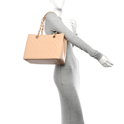 Chanel Caviar Quilted Grand Shopping Tote GST Beige 2 of 10