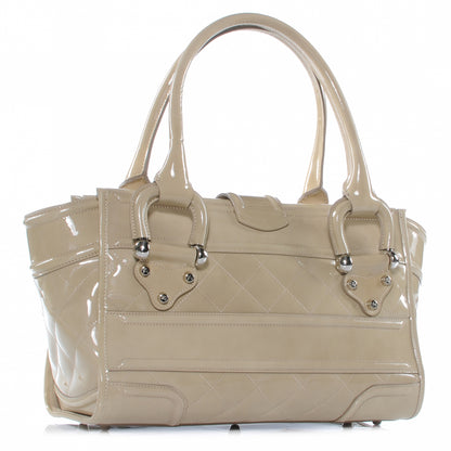 Burberry Patent Quilted Large Manor Beige 4 of 10