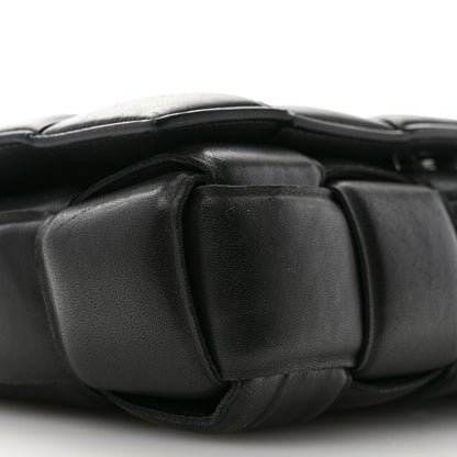 Bottega Veneta Lambskin Maxi Intreccio Padded Chain Cassette Crossbody Bag Black 10 of 11