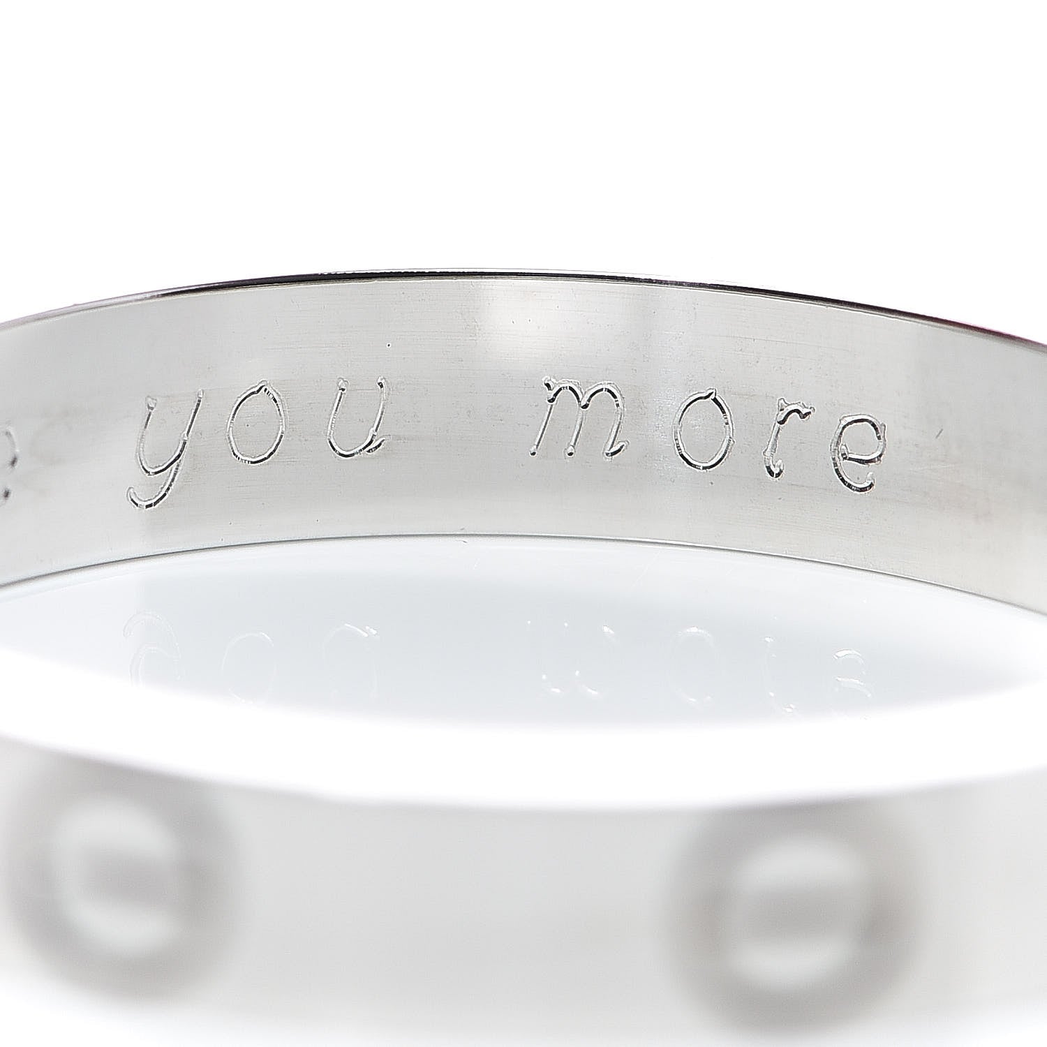 Cartier 18K White Gold 3.5mm LOVE Wedding Band Ring 60 9.25 6 of 8