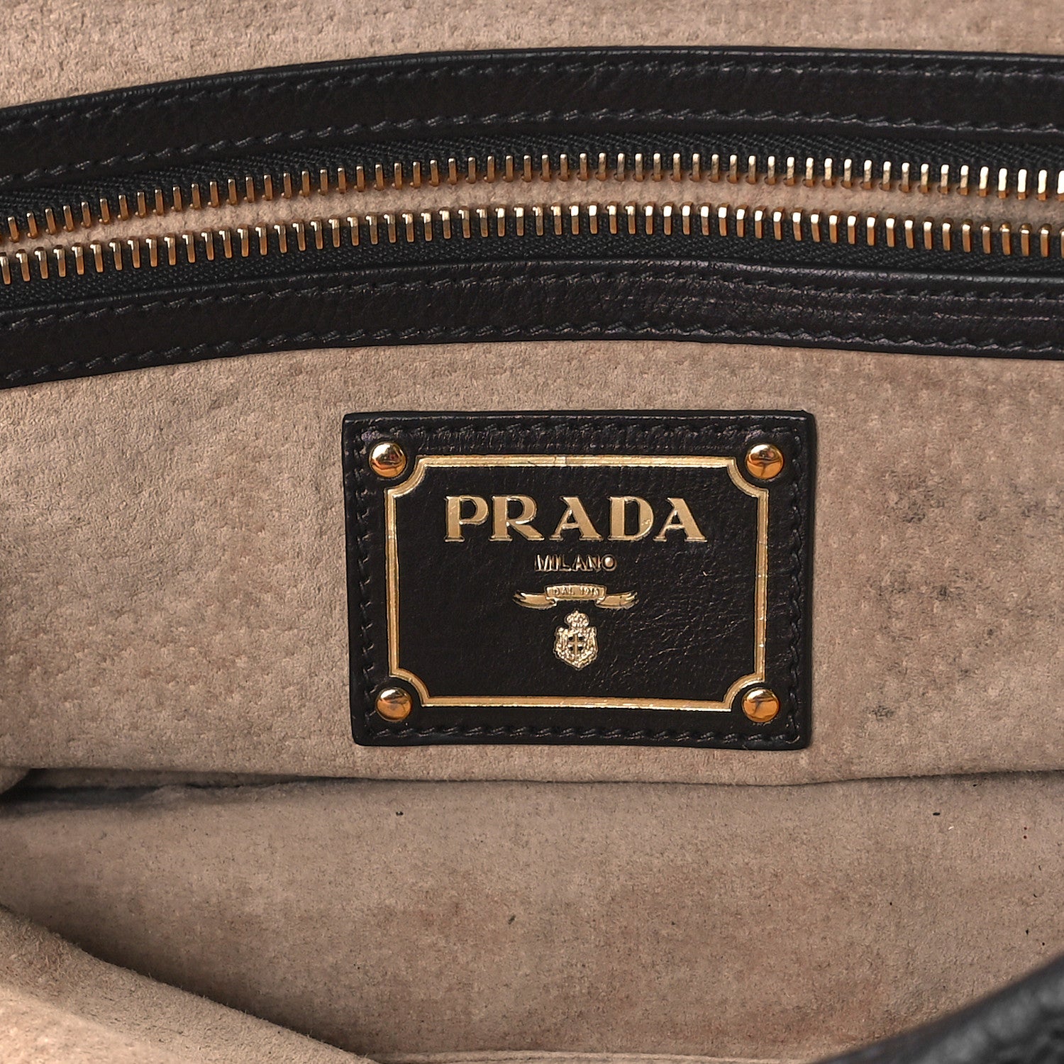 Prada Calf Easy Foldover Pushlock Shoulder Bag Black 6 of 10