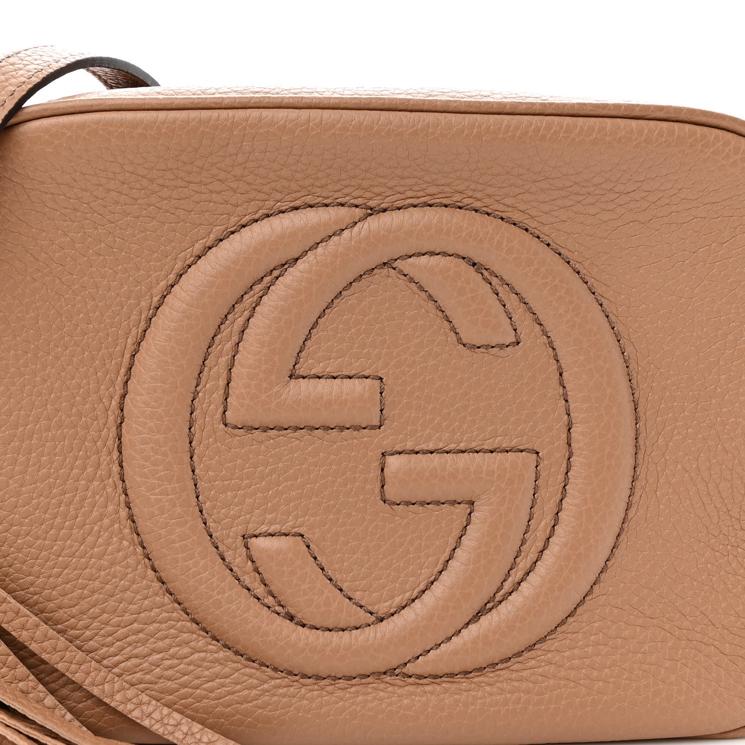 Gucci Pebbled Calfskin Small Soho Disco Bag Camelia 7 of 9