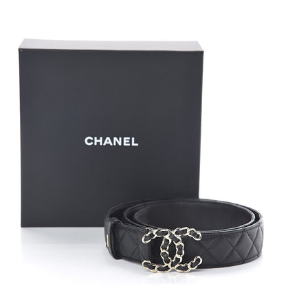 Chanel Lambskin Quilted CC Chain Belt 85 34 Black 7 of 7