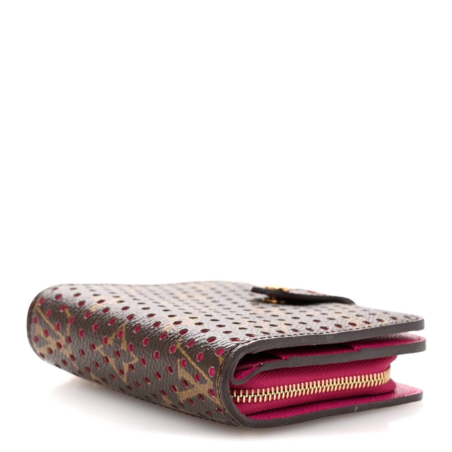 Louis Vuitton Monogram Perforated Compact Zipped Wallet Fuchsia 4 of 12