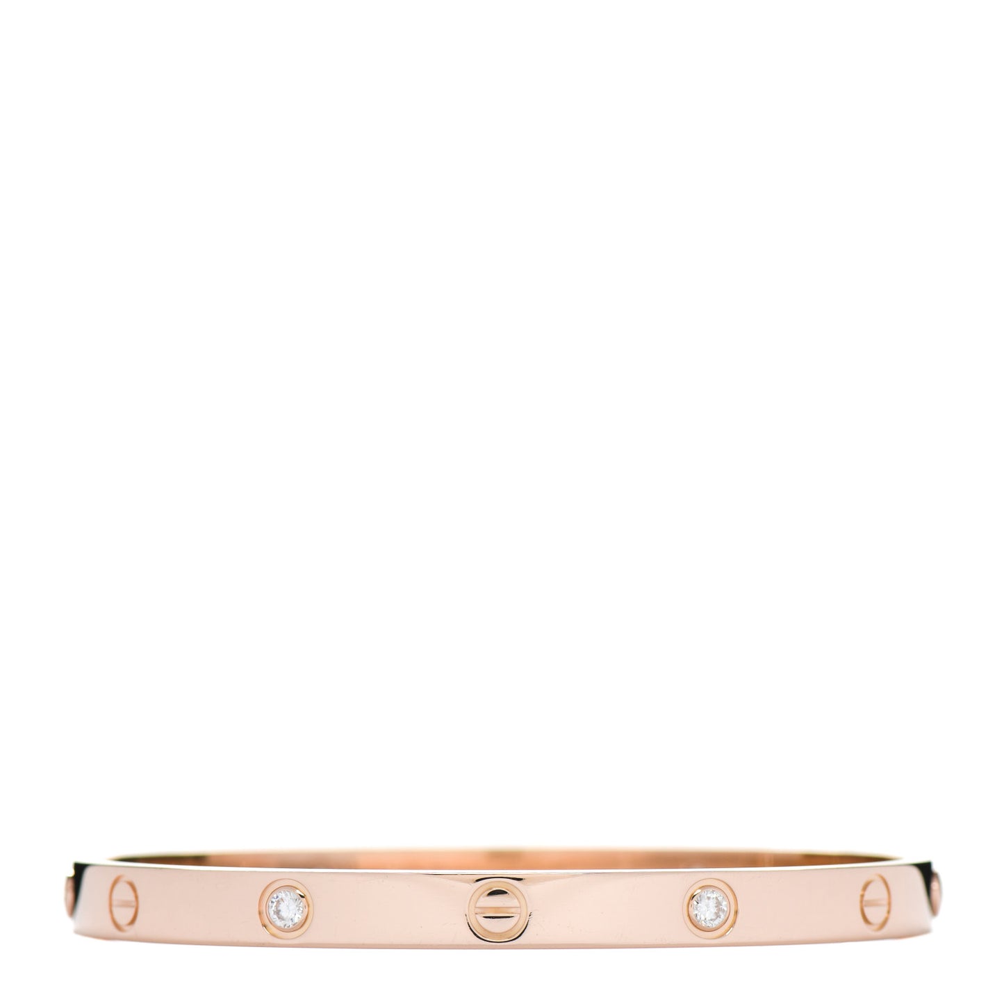 18K Pink Gold 4 Diamond LOVE Bracelet 19