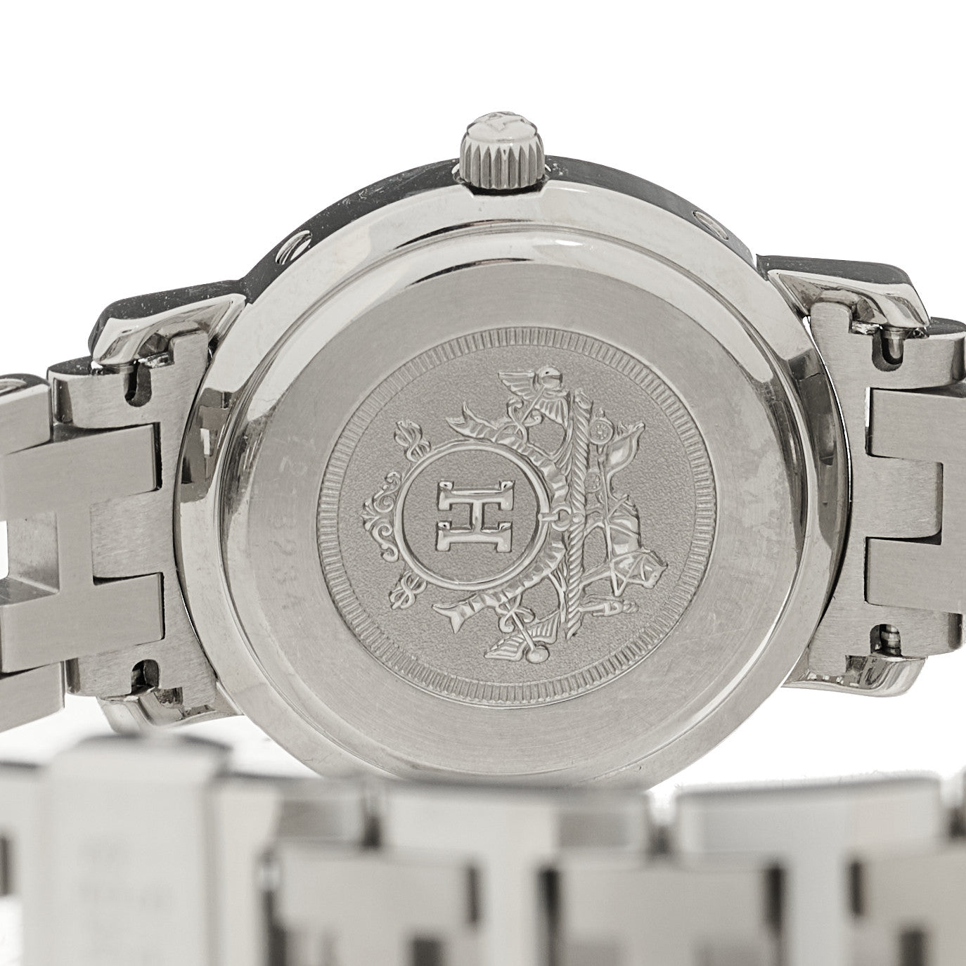 Hermes Stainless Steel 24mm Clipper Quartz Watch Pink 4 of 4