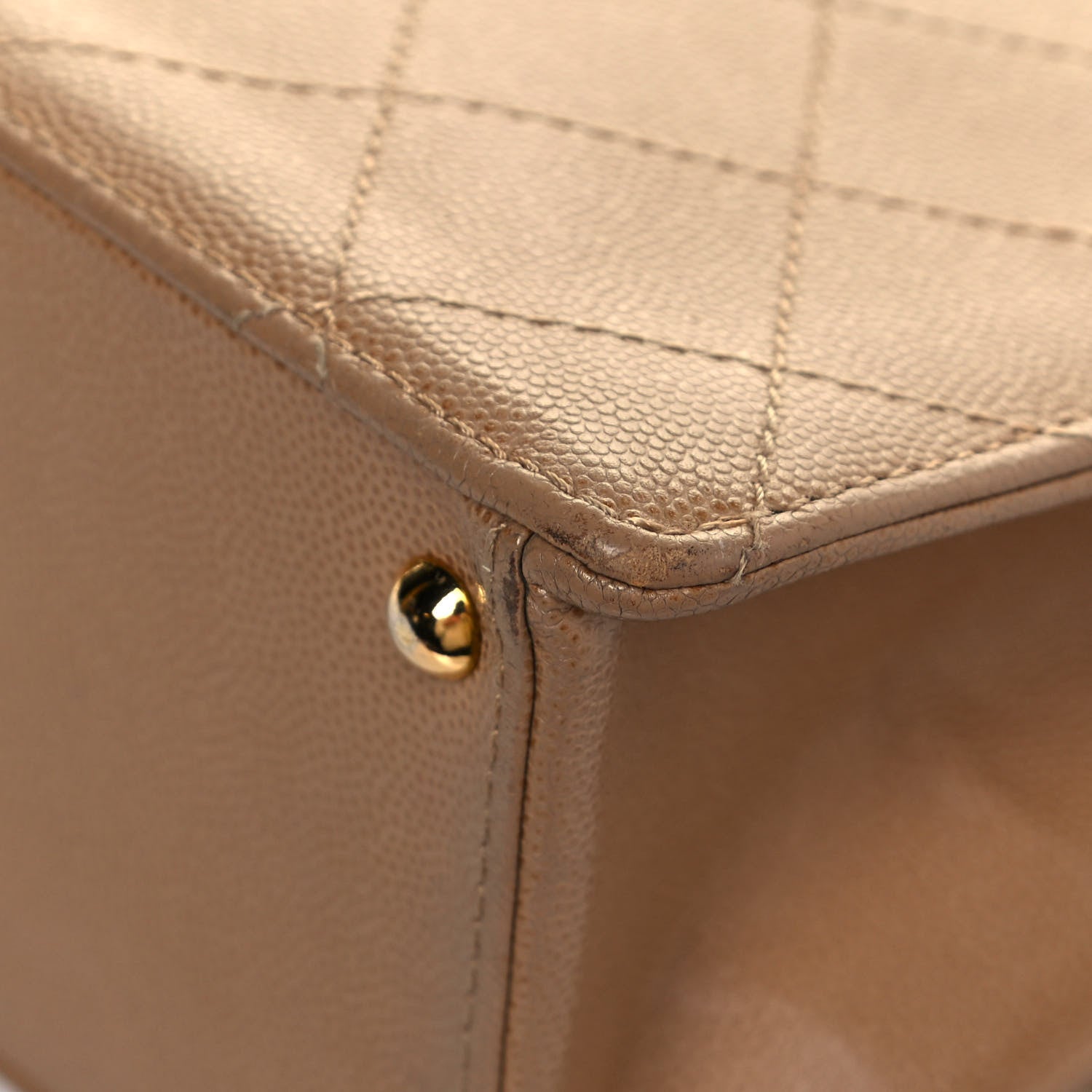 Chanel Caviar Stitched Medium Flap Beige 11 of 22