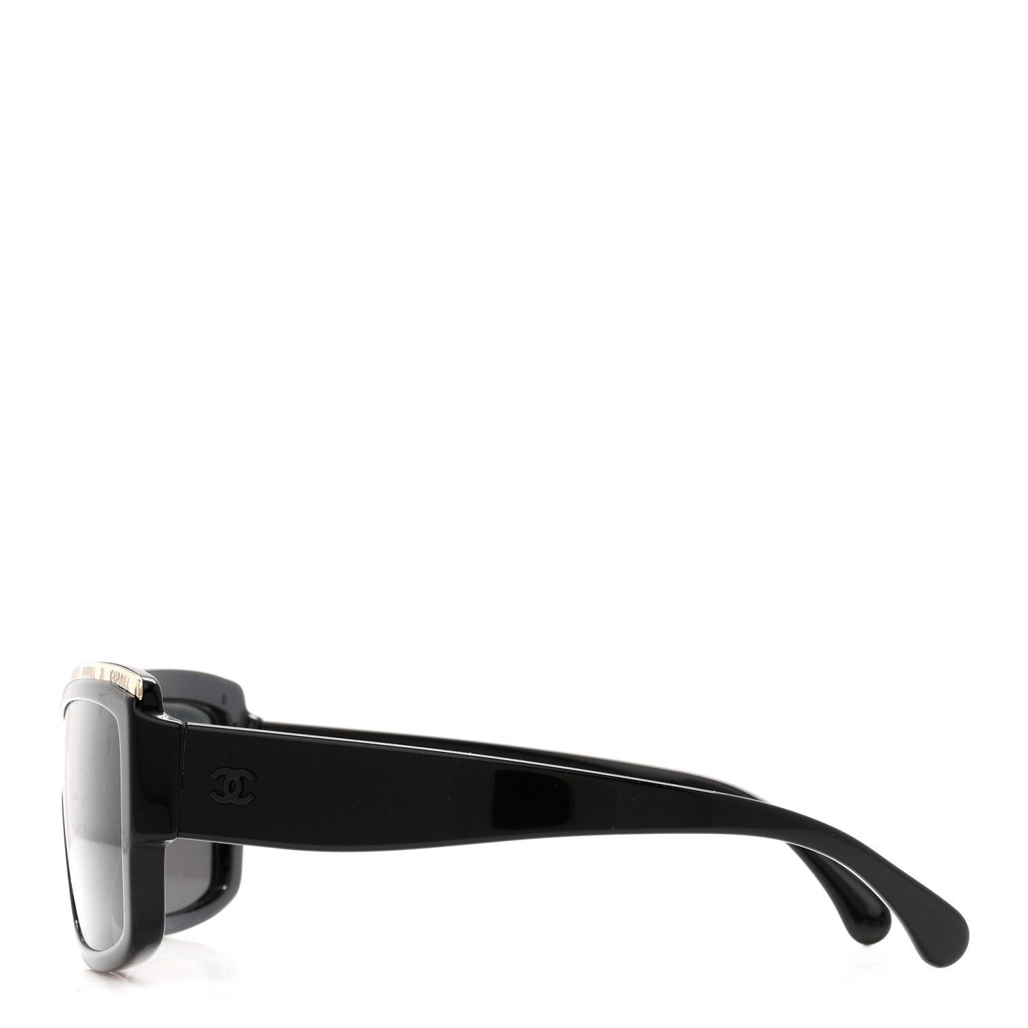 Chanel Acetate Shield Sunglasses 71504 Black 3 of 8