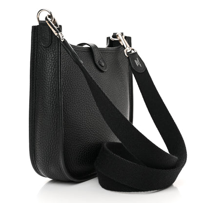 Hermes Taurillon Clemence Evelyne TPM Black 3 of 12