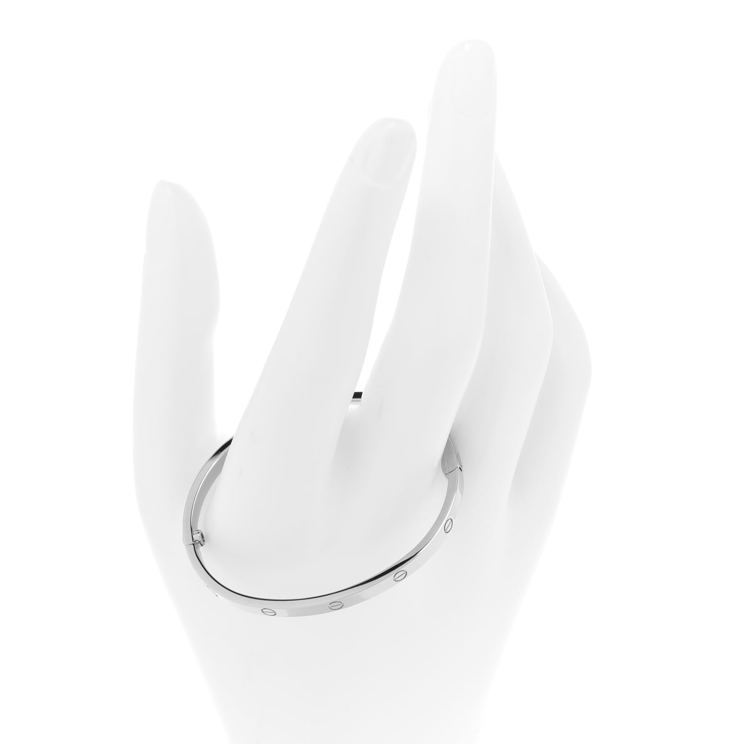 Cartier 18K White Gold Small LOVE Bracelet 15 2 of 6