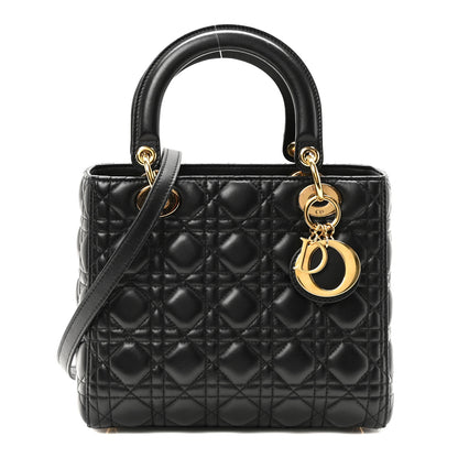 Christian Dior Lambskin Cannage Medium Lady Dior Black 1 of 10
