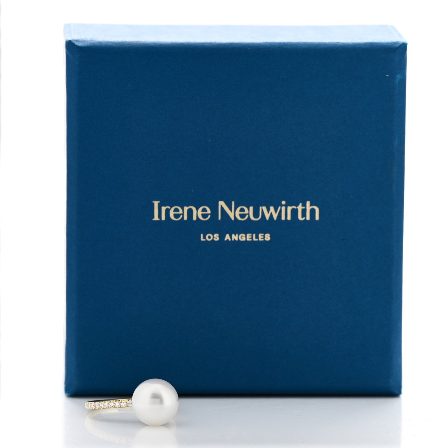18K Yellow Gold Diamond South Sea Cultured Pearl 10mm Gumball Ring 54 7