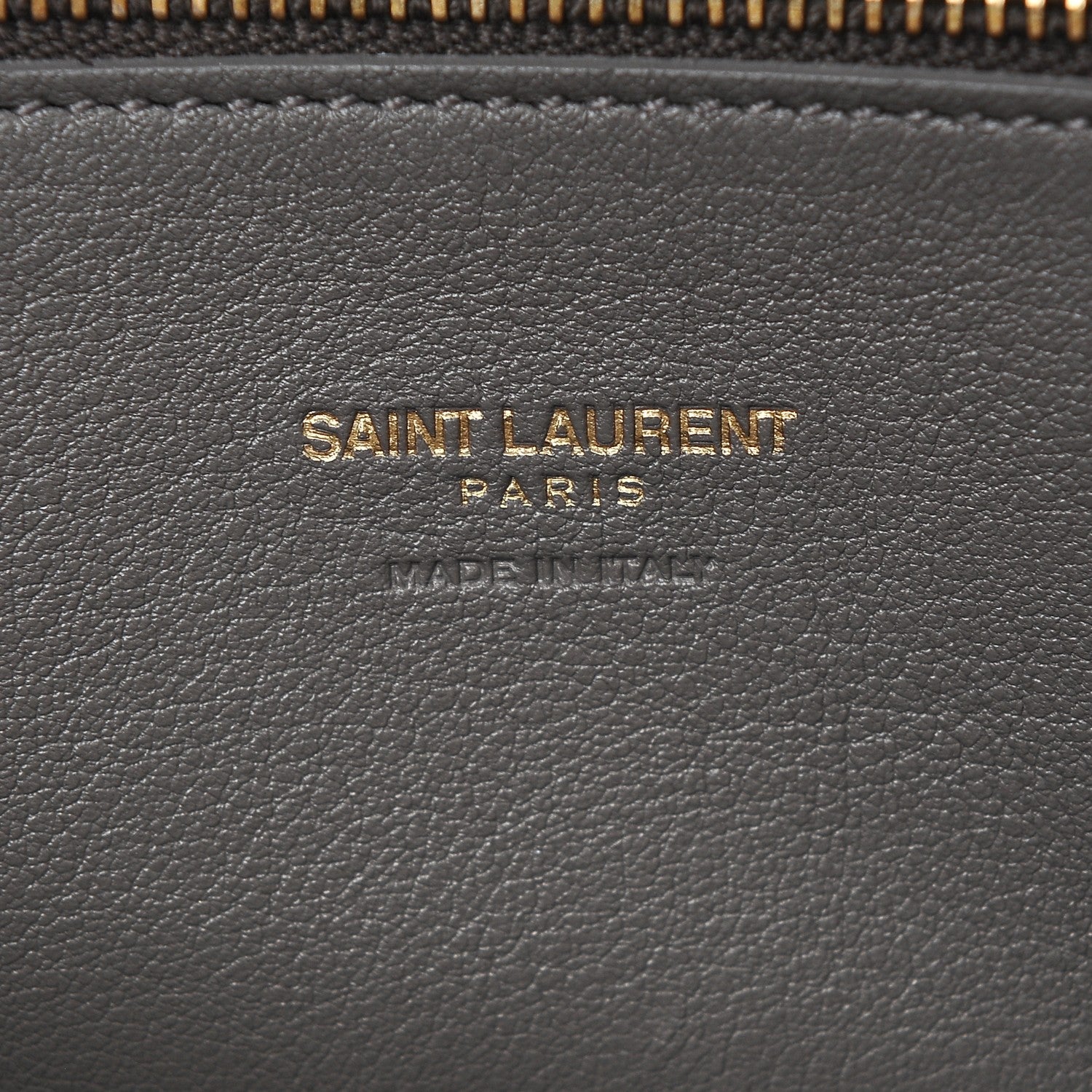 Saint Laurent Calfskin Medium Monogram Cabas Grey 8 of 8