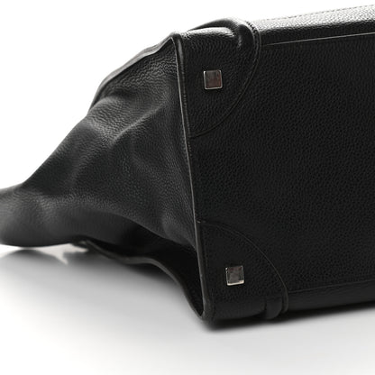 Celine Drummed Calfskin Mini Luggage Black 6 of 7