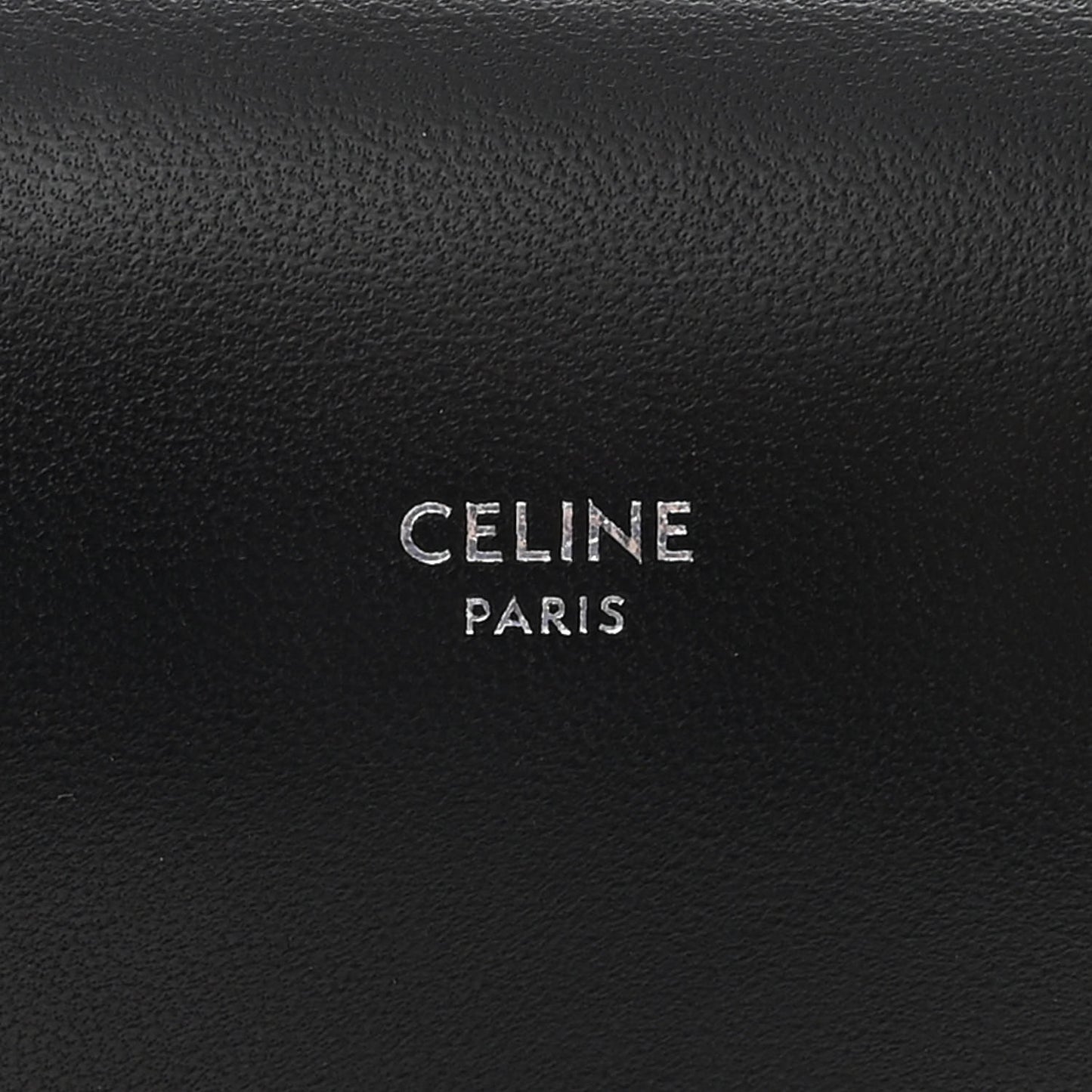 Triomphe Canvas Lambskin Phone Pouch With Flap Black