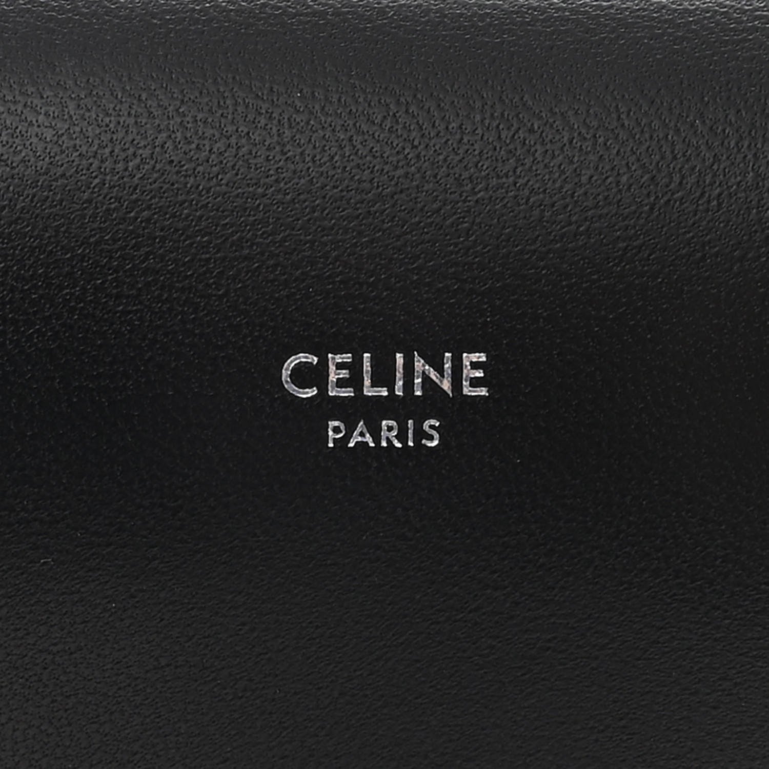 Celine Triomphe Canvas Lambskin Phone Pouch With Flap Black 6 of 11